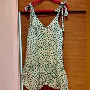 Rebecca Taylor Teal Floral Sleeveless Dress